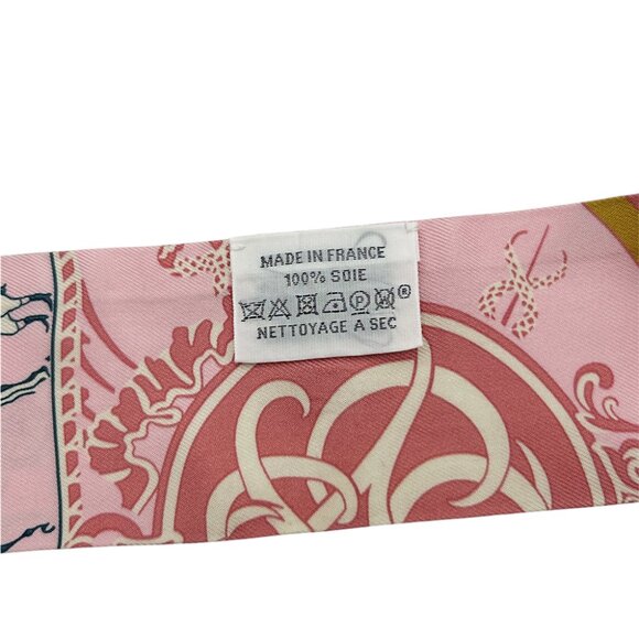 Hermès Ex-Libris Silk Scarf 100% Silk - Picture 10 of 11
